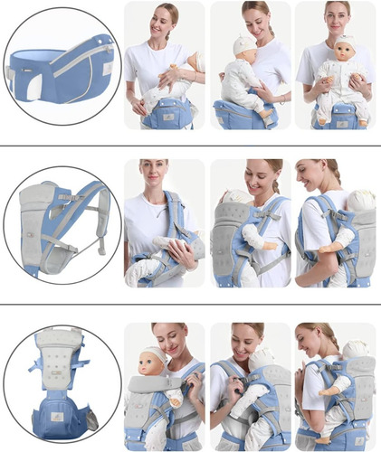 Mochila Cangurera Para Bebe Niña Asiento Comodo Versatil
