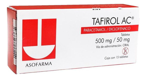 Tafirol Ac 500 Mg / 50 Mg Caja Con 15 Tabletas