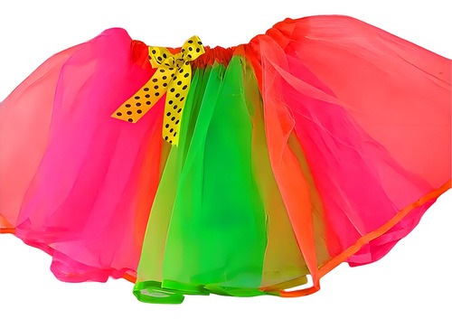 Tutu Multicolor Adulto Fluo Con Cintas