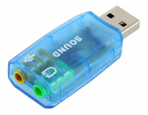 Tarjeta De Sonido Usb Audio 5.1 Canales Pc Laptop Radox Color Azul