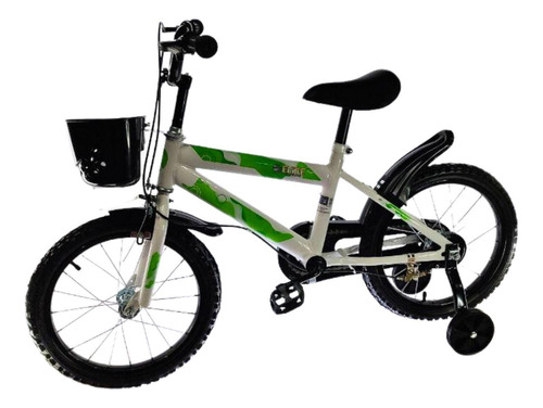 Bicicleta Infantil Aro 16 Com Cestinha Elite Cor Branca