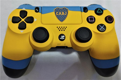 2 Joystick Para Ps4 Boca / River + Base Cargadora De Regalo Azul