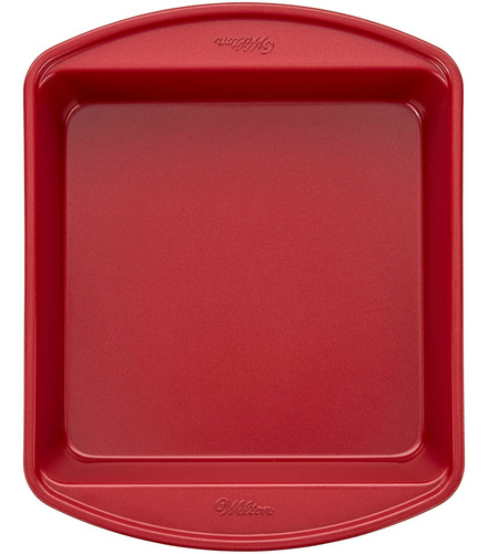 Molde Antiadherente Cuadrado Rojo Navidad 8 X 8 