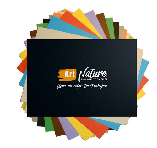 Hojas Cartulina Color En Pasta A3 X 10u - Art Nature 200grs