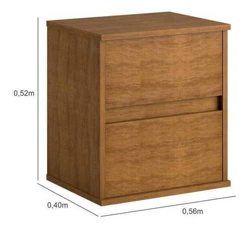Mesa De Cabeceira 2 Gavetas Imbuia Paris Bianchi Fb