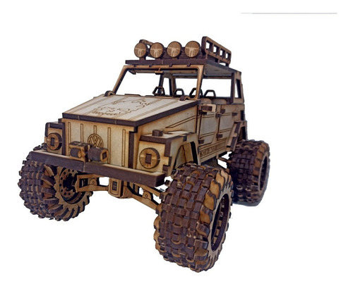 Rompecabezas 3d Vw Safari The Monster Thing Mdf Corte Láser