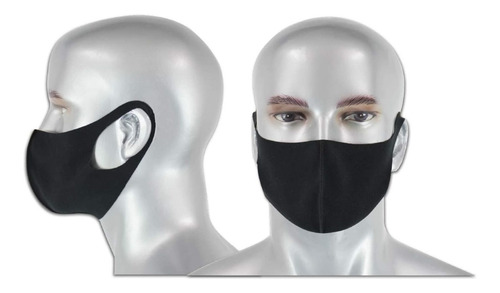 Máscara Facial Negra Reutilizable - Una Máscara Facial De Di