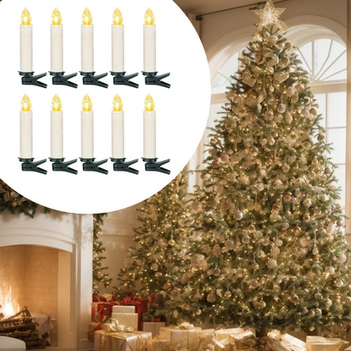 Velas Led, Decoración Navideña, Velas Falsas Sin Llama,