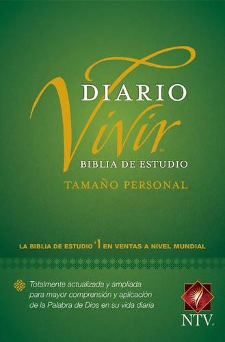 Imagen 2 de 5 de Biblia Estudio Diario Vivir Ntv Tamaño Personal Color Verde