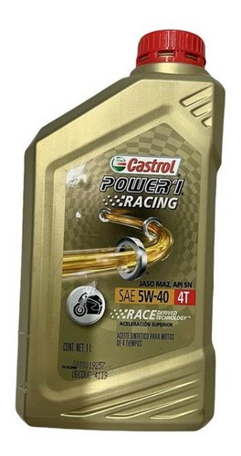 Aceite Moto Castrol 4t Power 1 5w40 Sintetico Avant Motos