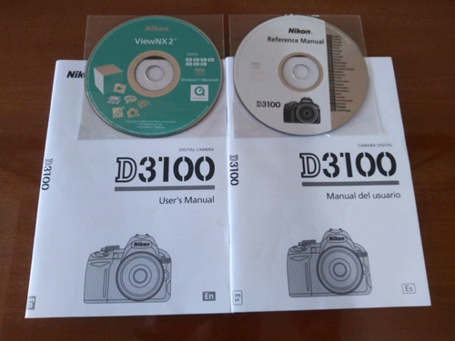Nikon D3100 Manual De Usuario Español/inglés + 2 Cd's