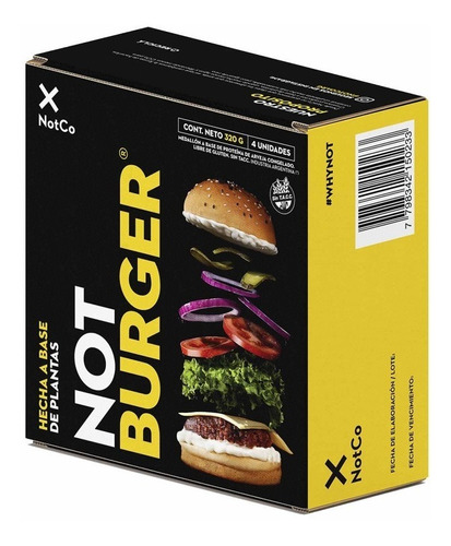 X12 Not Burger - Not Co - Hamburguesa Vegana (48u)