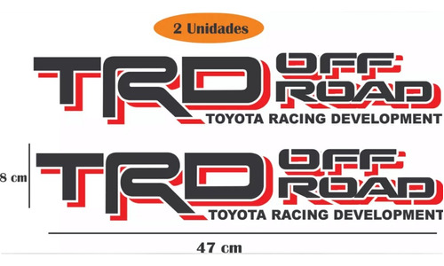 Calcomania Toyota Racing Development Sticker Adhesivo X2 Und