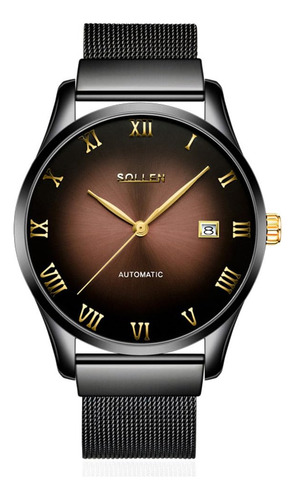 Sollen Reloj Mecanico Fino Para Hombre, Reloj Automatico Neg