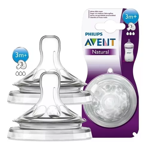 Tetinas Natural Avent Blister X2u Flujo Medio 3m+