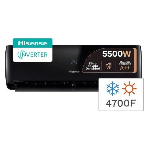 Aire Split Inverter Hisense As18ur4sxsca00bkn 4730f Negro