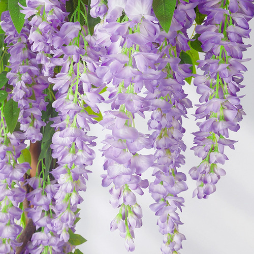 2pz Flores Artificiale Orquíde 5 Dividida Rama Pequeñas 90cm Lila