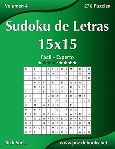 Sudoku De Letras 15x15 - De Facil A Experto - Volumen 4 - 27