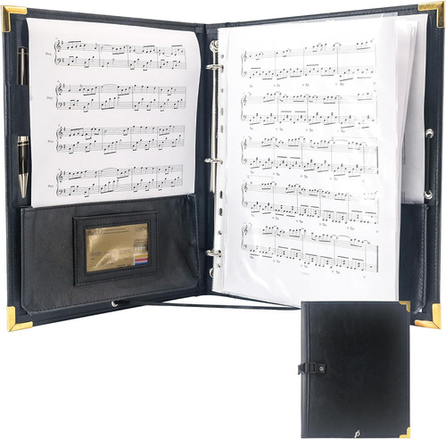 Carpeta De Música Negra Coro, Carpeta De 3 Anillos 12....