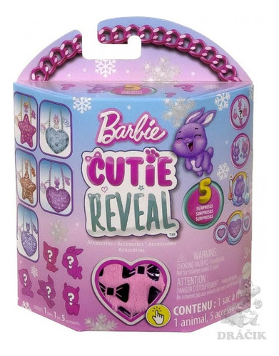 Barbie Cutie Reveal Pet Mascotas Rosado + 5 Sorpresas Mattel
