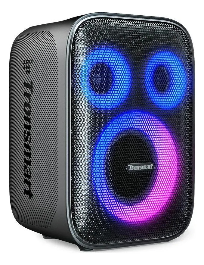 Bocina Bluetooth Tronsmart Halo 200 120W Portátil con Luces LED para Fiesta Karaoke Versión sin microfonos Con App Control