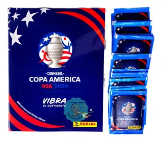 Copa America Usa 2024 Panini Album Pasta Suave + 10 Sobres