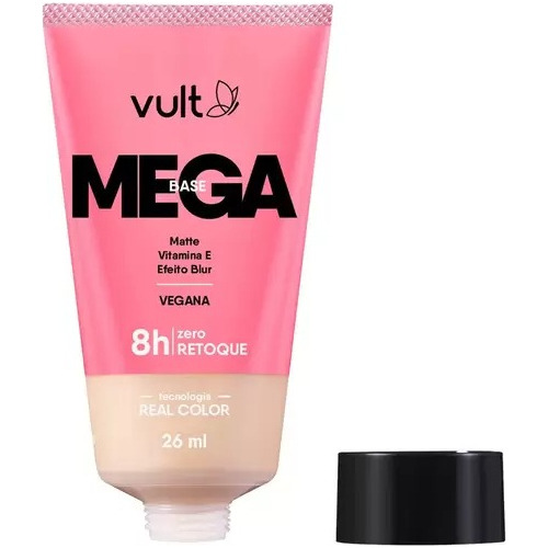 Base de maquiagem líquida Vult Mega Base Matte Mega Base Matte Vult Mega Base Matte tom v200 - 26mL 26g