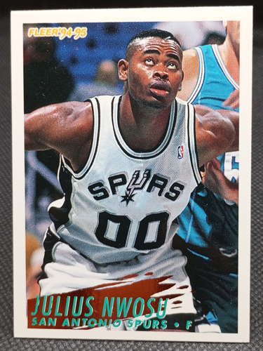 Tarjeta Julius Nwosu Nba San Antonio Spurs # 369 Fleer 94-95