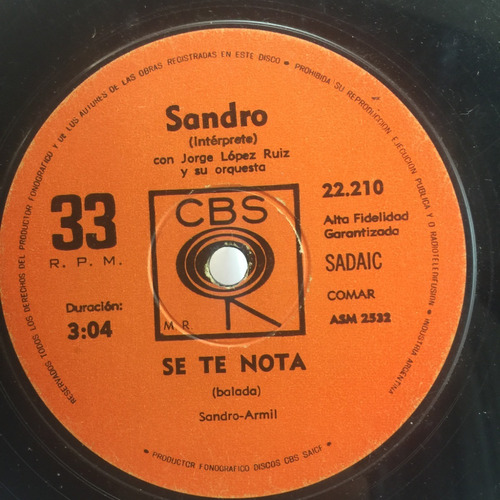 Sandro - Se Te Nota - Simple 7 