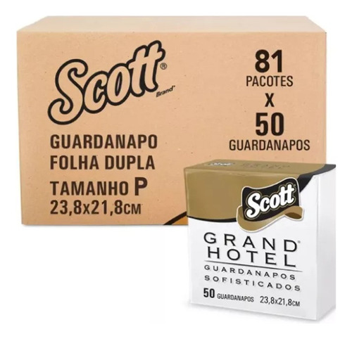 Guardanapo Scott® Grand Hotel Folha Dupla 23,8x21,8 -81 Pcts