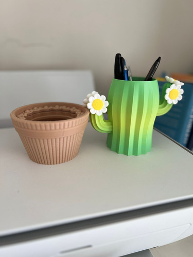 Porta Lápices Cactus Magnético Organizador De Escritorio