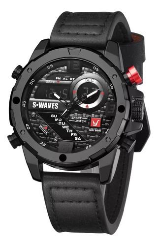 Reloj S-waves Ref: 494 Negro/negro