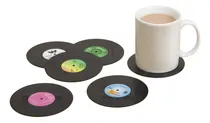 Comprar  Posavasos De Vinilos - 6 Posavasos De Disco Moda Estilo Bar