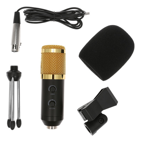 Micrófono De Condensador Usb Con Grabación Usb Plug & Play P