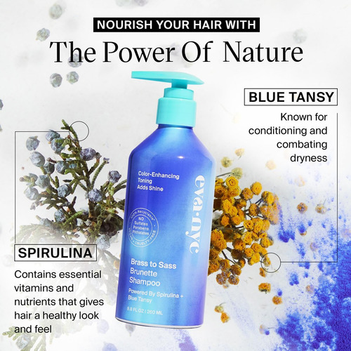 Eva·nyc Eva Nyc Shampoo Antibrass Azul Para Castanhas 260 Ml