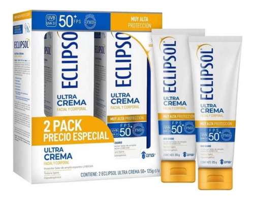 Eclipsol Bloqueador Solar Fps 50+resistente Al Agua Y Sudor