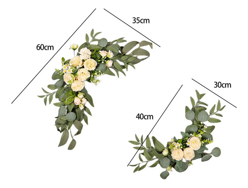 2 Uds. De Flores Artificiales De Peonía Para Colgar En El