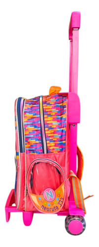 Mochila Kinder Con Carro Ruz Neonato Distroller Espace Beibi Violeta Claro Impresion Vinil