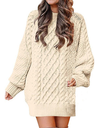 Vestido X Para Mujer Y Jersey Casual De Invierno De Manga La