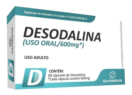 Suplemento en cápsula Sanibras  Desodalina fibra en caja de 36g 60 un