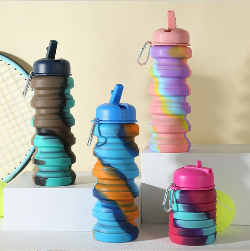 Vaso Plegable Deportivo De Silicona - Ideal Para Camping Gris Gris