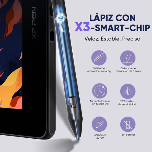 XPPen Artist Pro 16 (Gen 2) Tableta Gráfica Con Pantalla 16 Pulgadas Con X3 Pro Chip