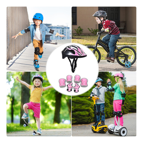 Juego 7 Rodilleras Y Coderas Para Casco Seguridad Para Niños
