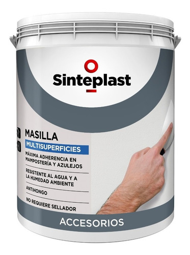 Masilla Multisuperficies Tapa Azulejos Sinteplast Pro 6kg