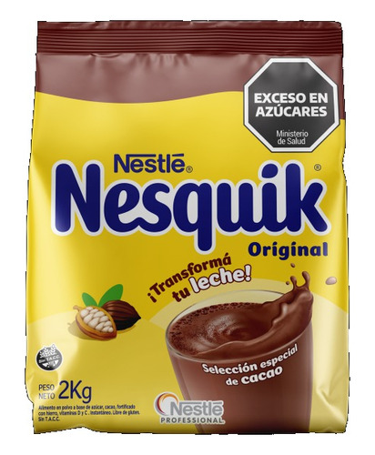 Nesquik X 2 Kg, Polvo Chocolatado, Nestlé, Cacao En Polvo