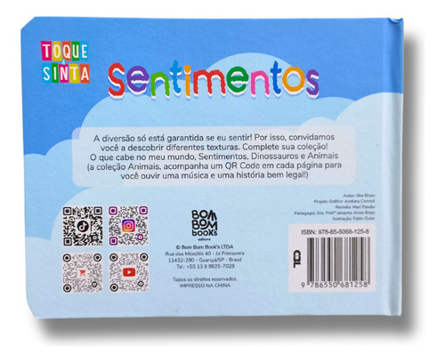 Sentimentos - Toque E Sinta, De Jiba Bruin. Toque E Sinta Editorial Bom Bom Books, Tapa Dura, Edición 1 En Português, 2023