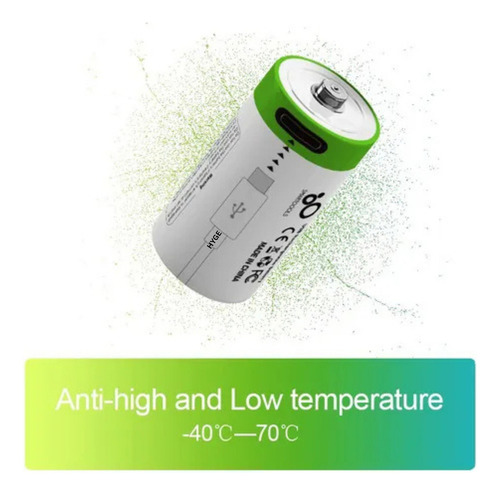 Pilas Cr2 Usb C 3.7v 300mah Pilas Carga Rápida Alta Duración Calidad Premium 1200 Ciclos de Vida Ideales para Aparatos de 3.7 Voltios Detectores de Humo