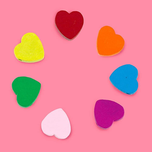 Imagen 3 de 4 de Cuentas De Corazón De Madera De Productos Hygloss - Colorida