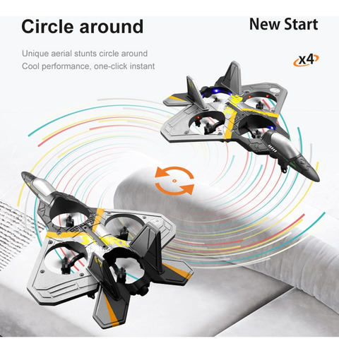 Avión Rc V17 Jet Fighter Stunt - Nuevo Mando A Distancia Par