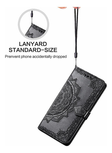 Funda Tipo Cartera Para Zte Blade A54, De Piel Sintética, Con Forma De Mandala, Magnética, Con Ranuras Para Tarjetas, Correa De Mano, Soporte